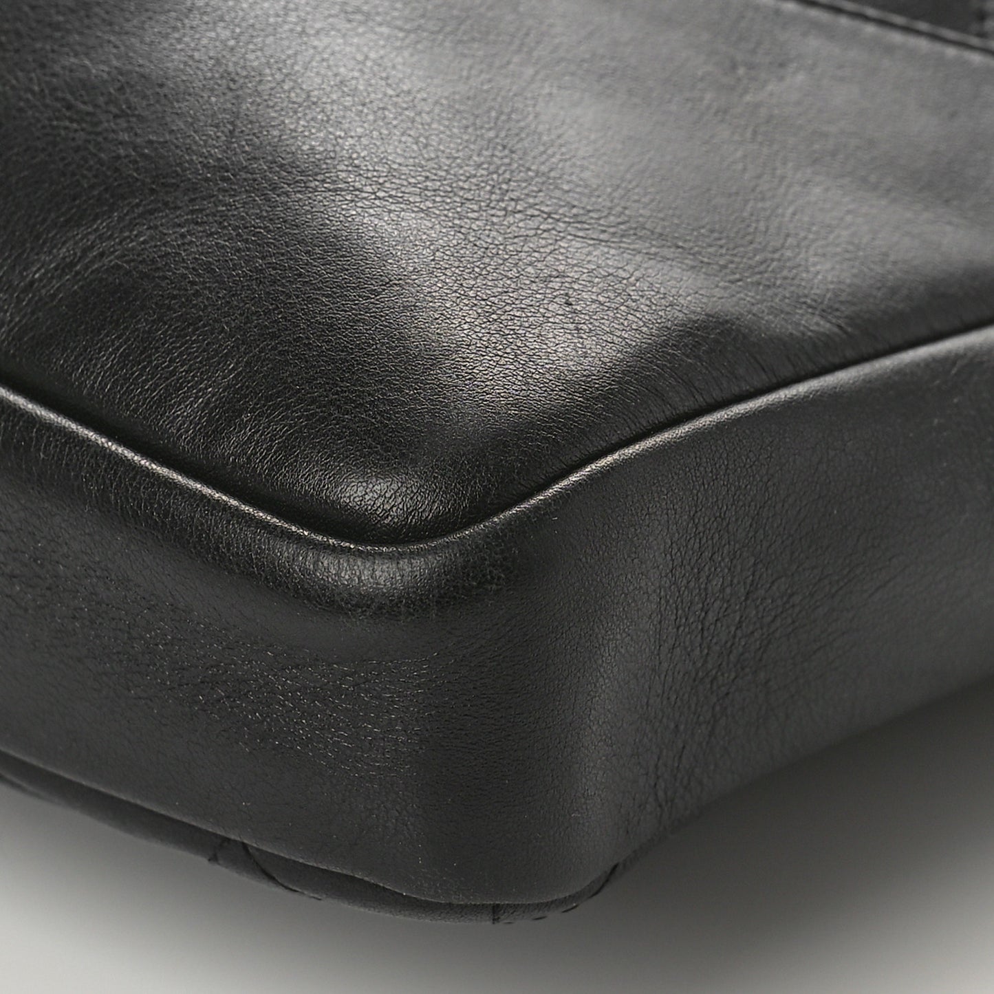 Calfskin Quilted Large Cambon Messenger Black