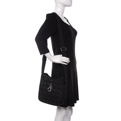Christian Dior Coated Canvas Cannage Crossbody Bag Black 2 of 9