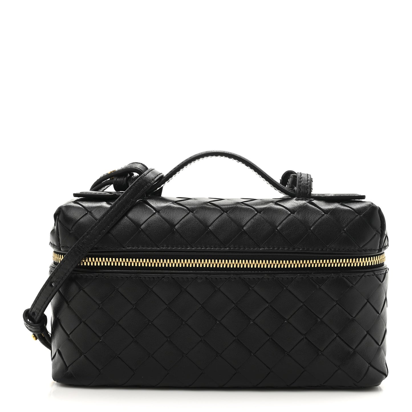Calfskin Intrecciato Bang Bang Vanity Case Black