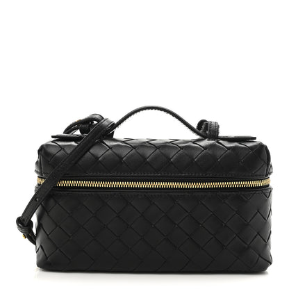 Bottega Veneta Calfskin Intrecciato Bang Bang Vanity Case Black 1 of 9