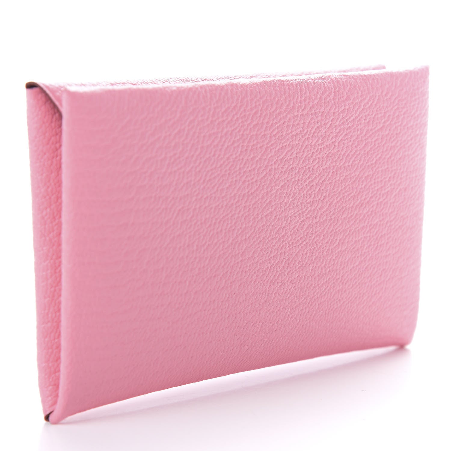 Hermes Chevre Verso Calvi Card Case Rose Confetti Brique 3 of 7