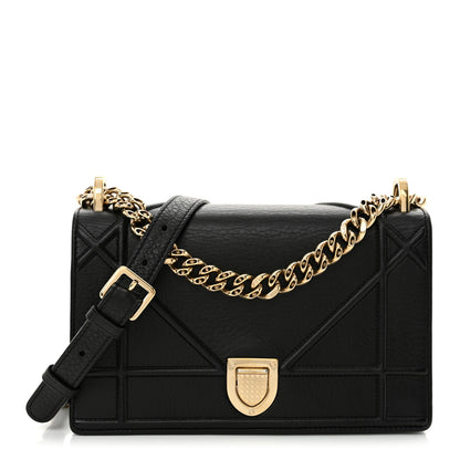 Christian Dior Grained Calfskin Small Diorama Flap Bag Black 1 of 13