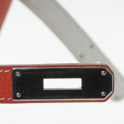 Hermes Togo Horseshoe Birkin 35 Sanguine White 29 of 42