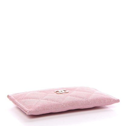 Chanel Iridescent Caviar Quilted Card Holder Rose Pink 3 of 8