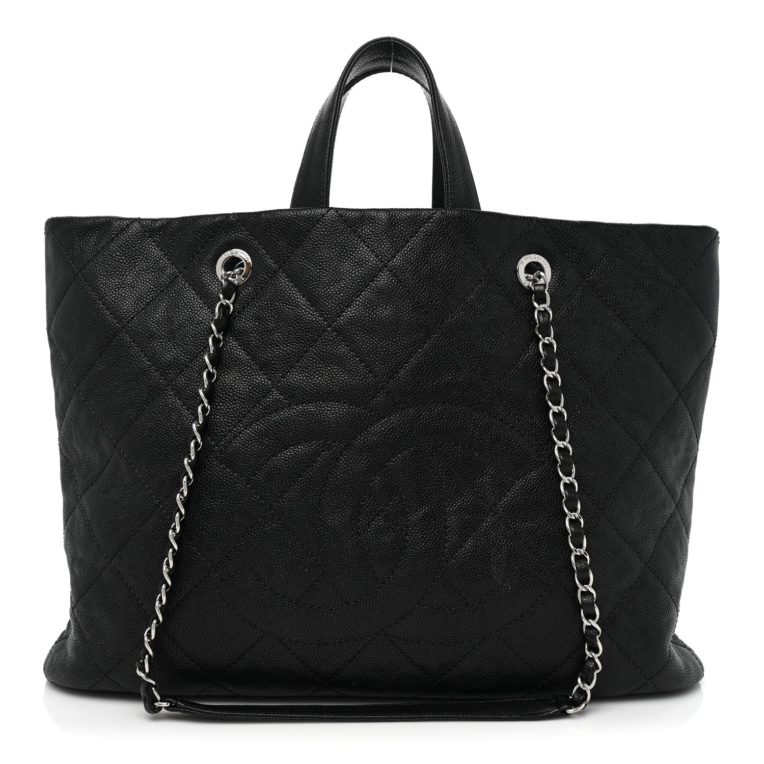 Chanel Caviar Quilted Large CC Tote Black 1 of 17