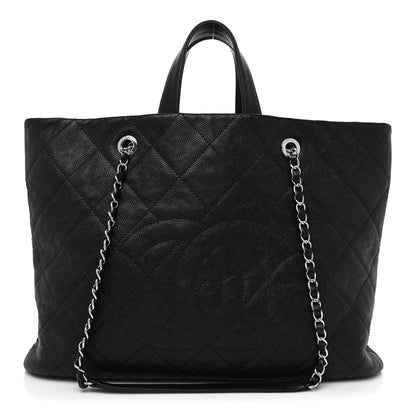 Chanel Caviar Quilted Large CC Tote Black 1 of 17