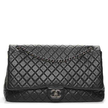 Chanel Calfskin Quilted XXL Travel Flap Bag Black 1 of 7