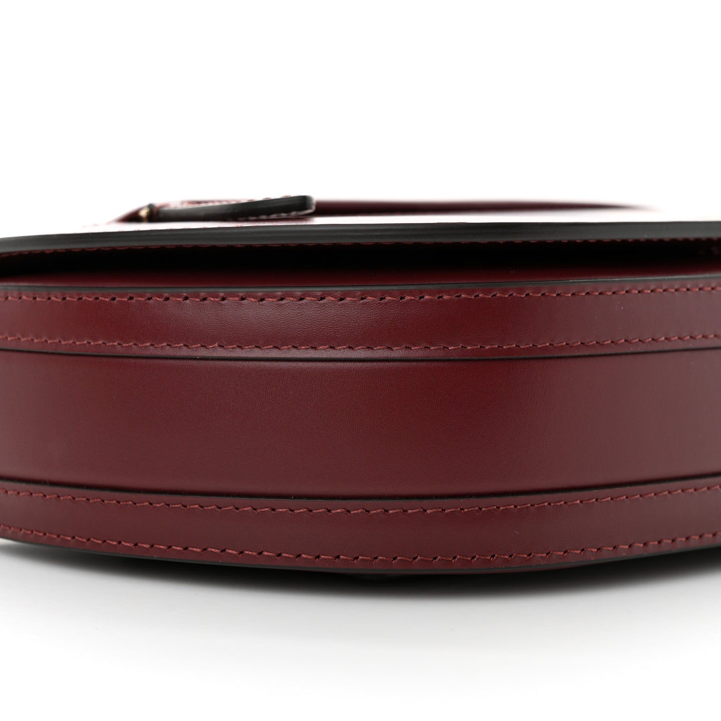 Calfskin Small Olympia Shoulder Bag Burgundy