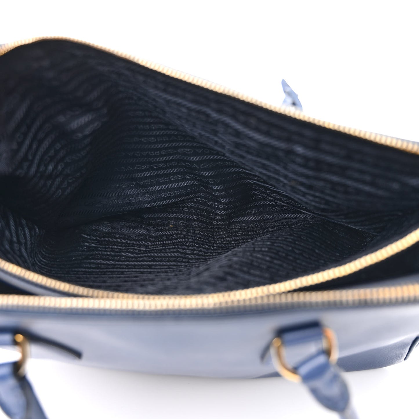 Saffiano Lux Large Galleria Double Zip Tote Bluette