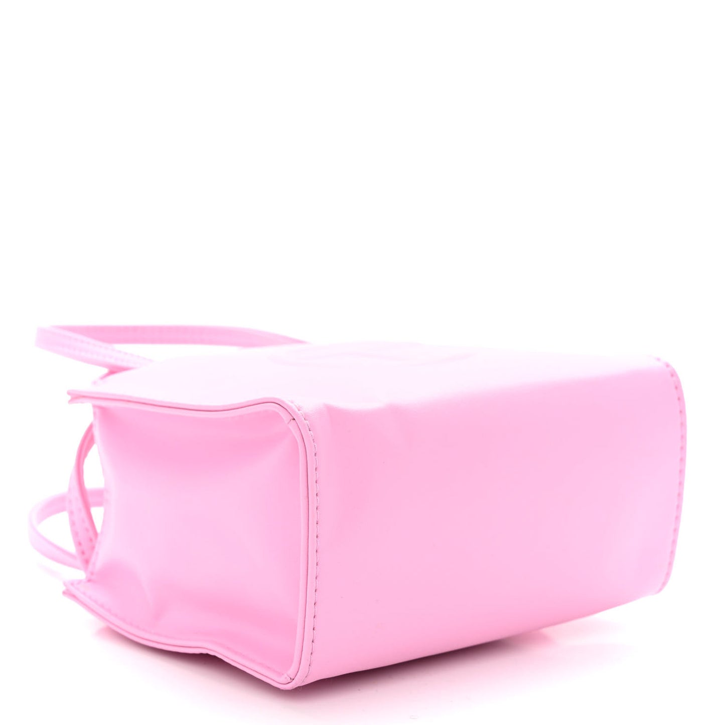 Vegan Leather Small Shopping Bag Bubblegum
