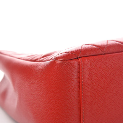 Chanel Caviar Quilted Grand Shopping Tote GST Red 12 of 17