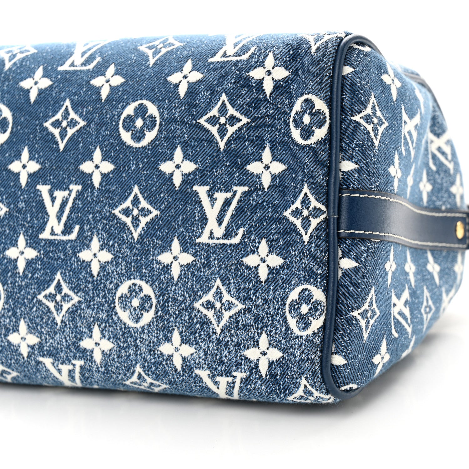 Louis Vuitton LOUIS VUITTON Monogram Jacquard Denim Speedy Bandouliere 25 Bleu 9 of 9