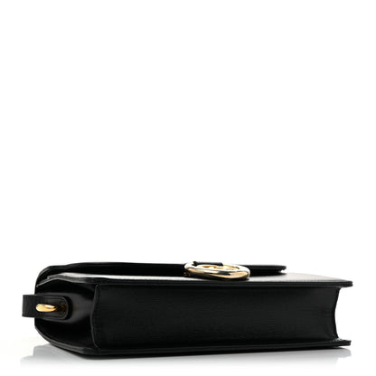 Gucci Textured Calfskin Small Torchon GG Ring Shoulder Bag Black 4 of 13