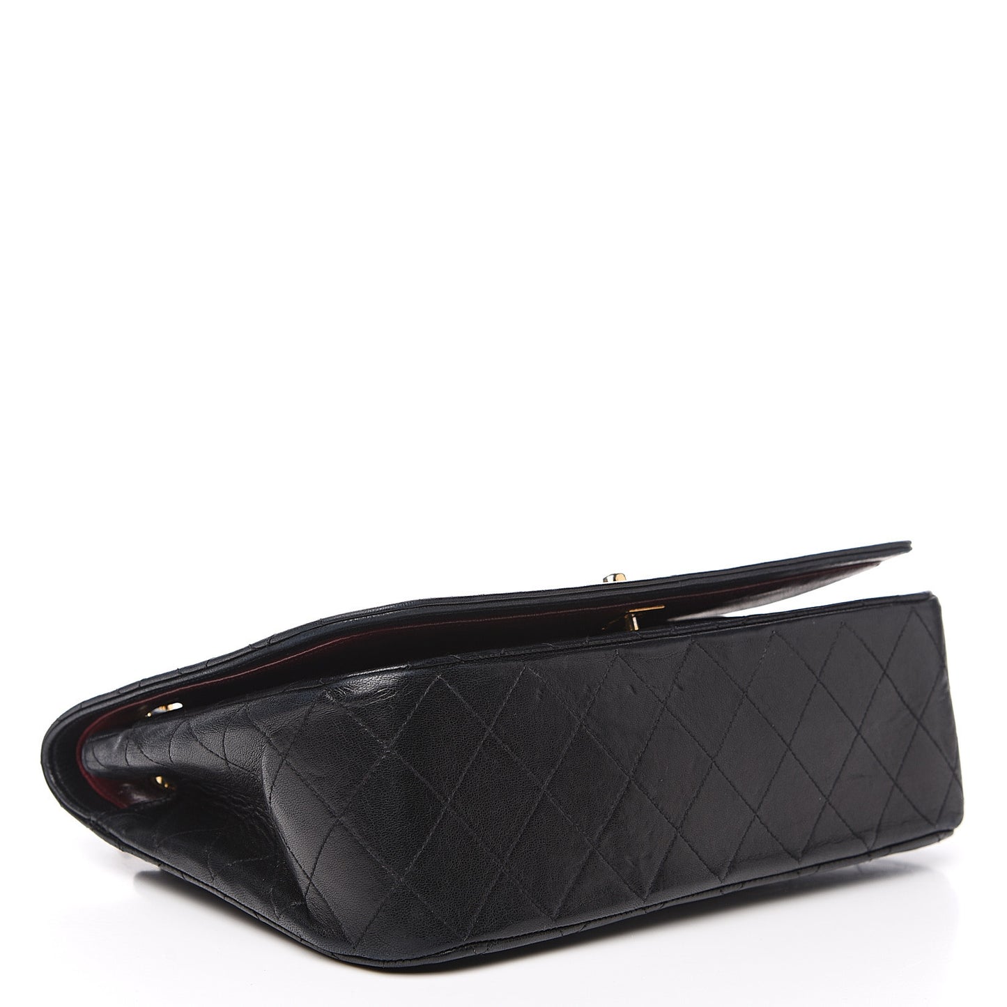 Lambskin Quilted Medium Single Flap Black