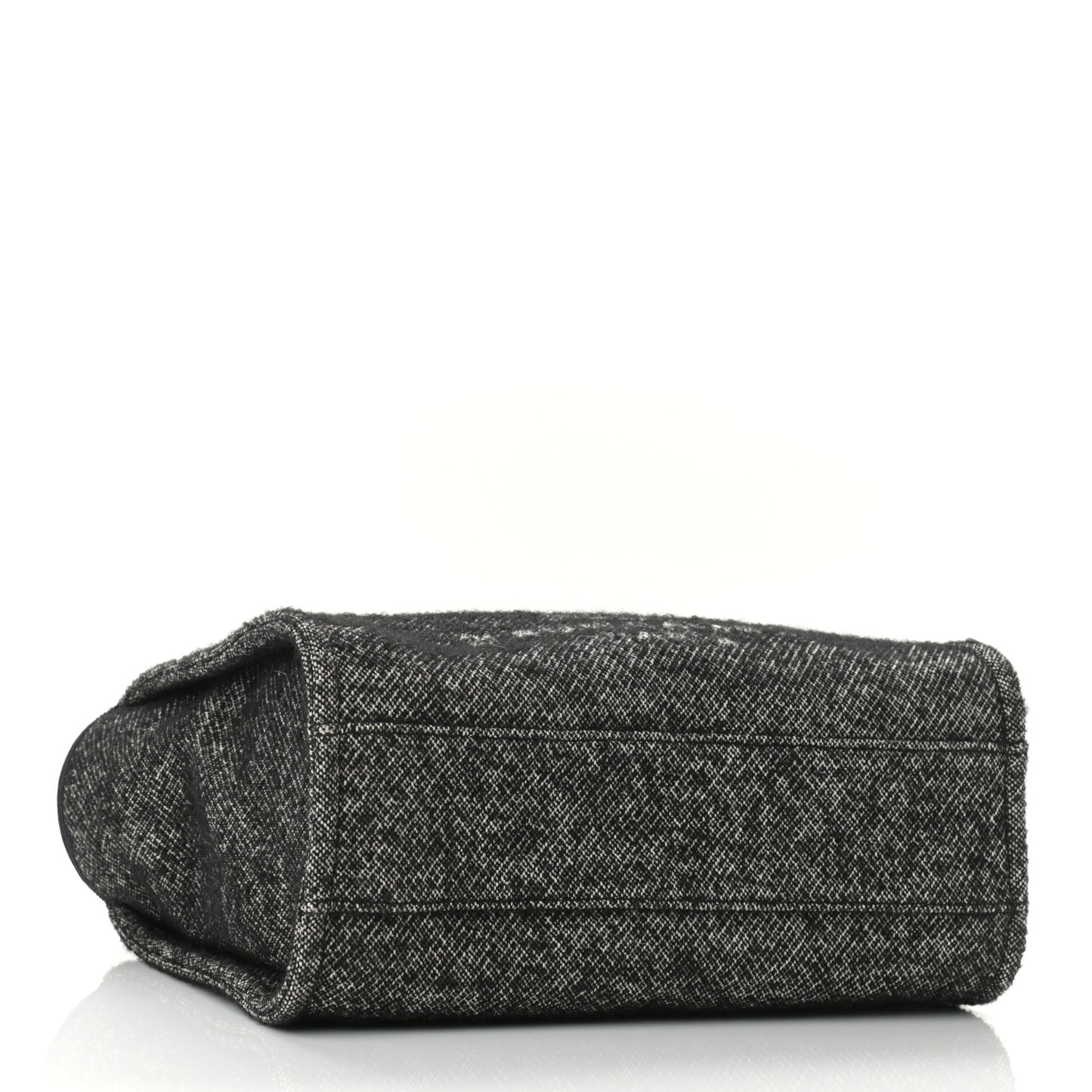 Mixed Fibers Calfskin Small Deauville Tote Black