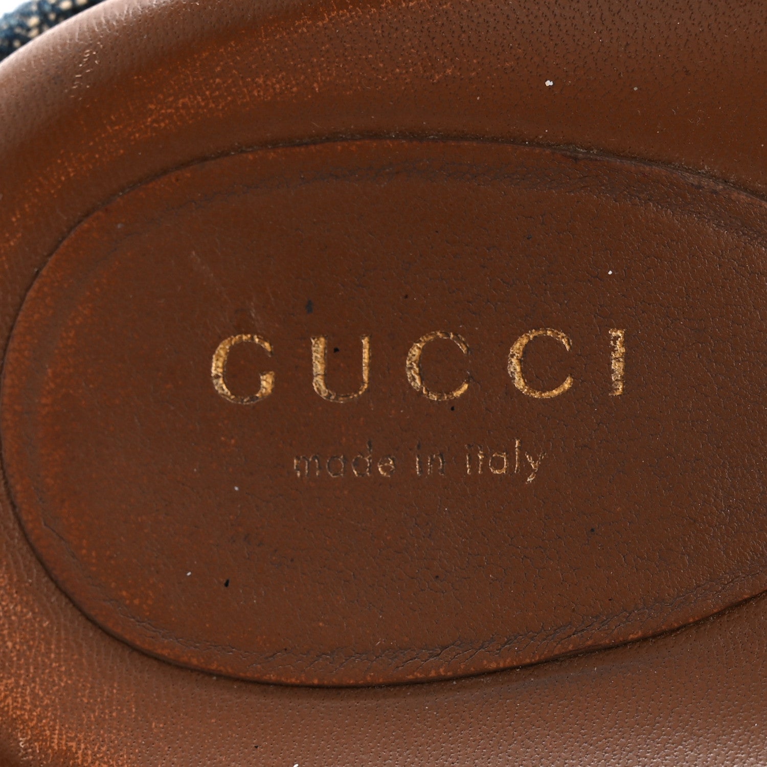 Gucci New Denim GG Monogram Angelina Platform 55mm Slide Sandals 37 Blue Tea 8 of 9