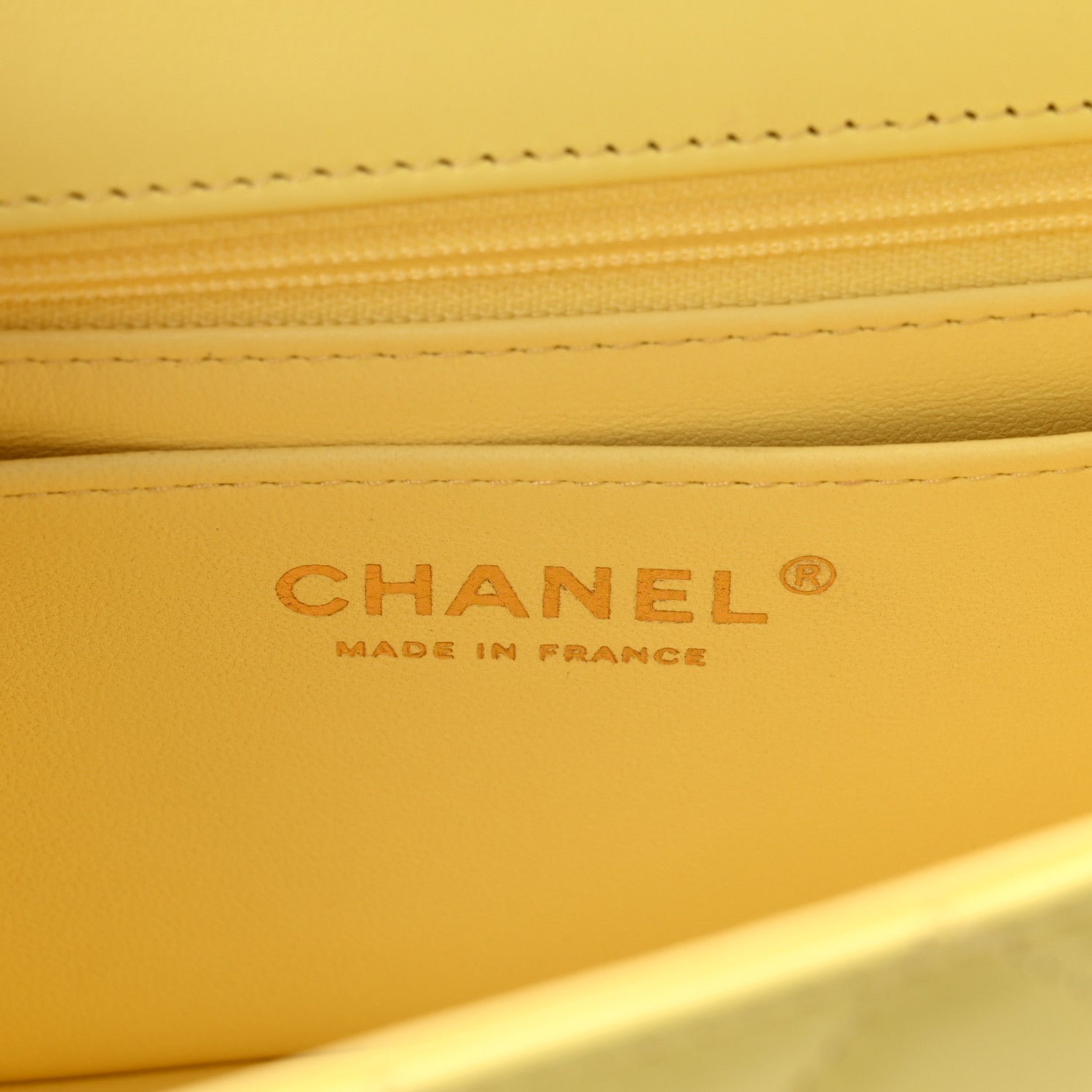 Chanel Lambskin Quilted Mini Chain Top Handle Rectangular Flap Light Yellow 6 of 10