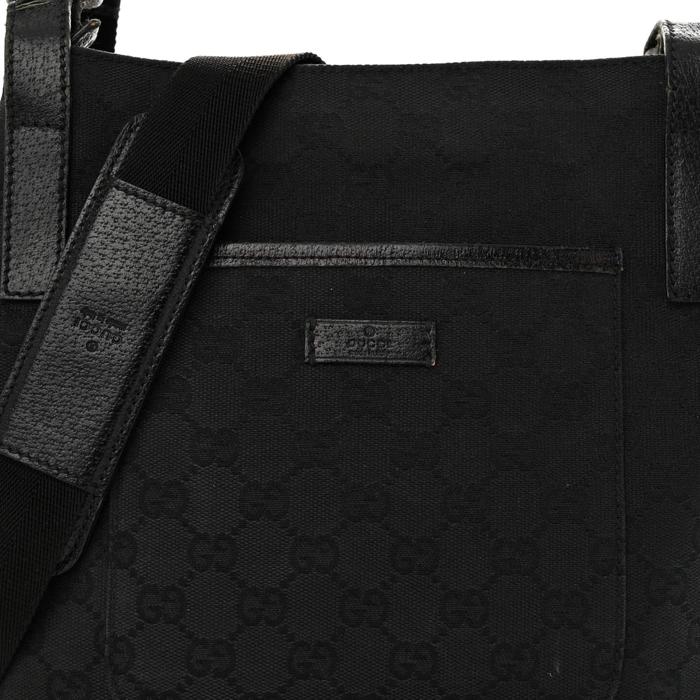 Monogram Flat Messenger Bag Black