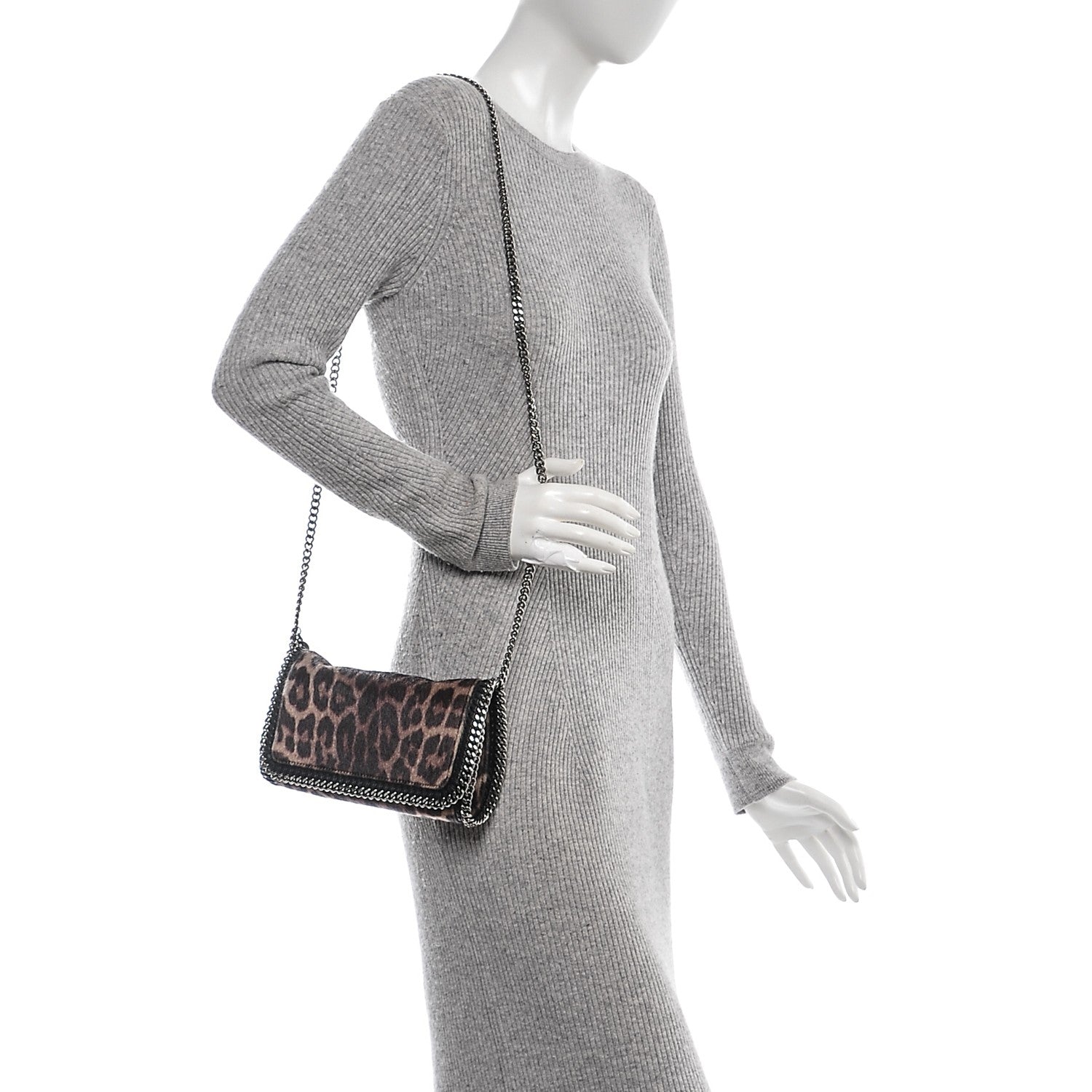Stella McCartney Faux Calf Hair Falabella Crossbody Bag Leopard 2 of 6