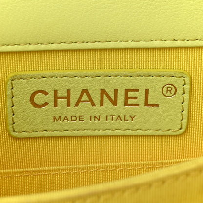 Chanel Calfskin Quilted North South Boy Flap Light Green 6 of 15