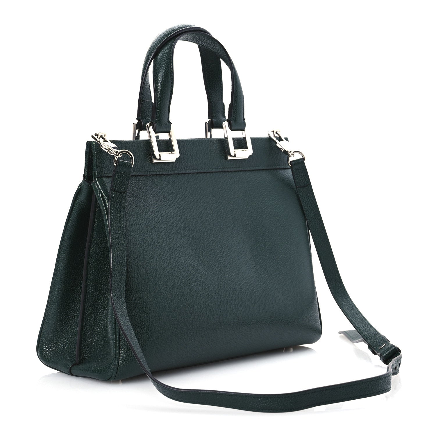 Gucci Grainy Calfskin Small Zumi Top Handle Bag Vintage Green 3 of 12
