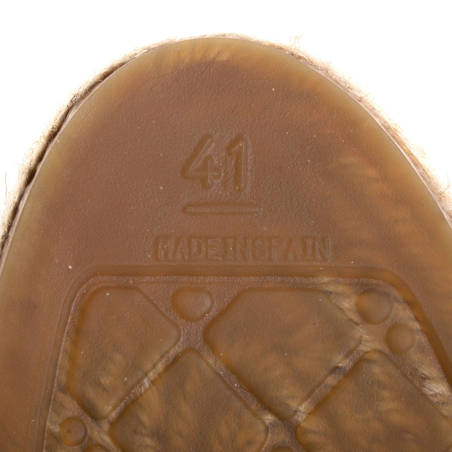 Chanel Crackled Calfskin Lace Up Espadrilles Beige Black 41 5 of 6