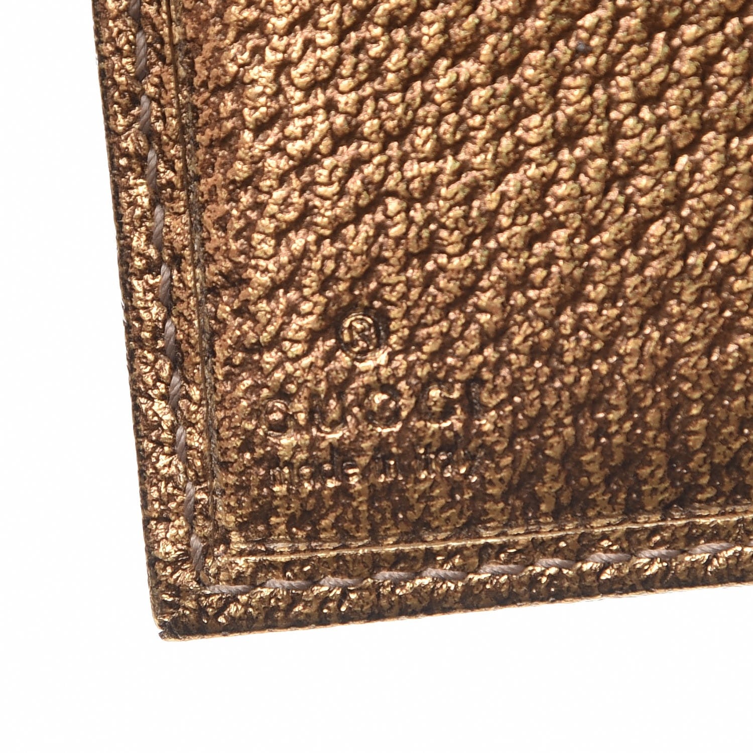 Gucci Monogram Princy Compact French Flap Wallet Gold 6 of 7