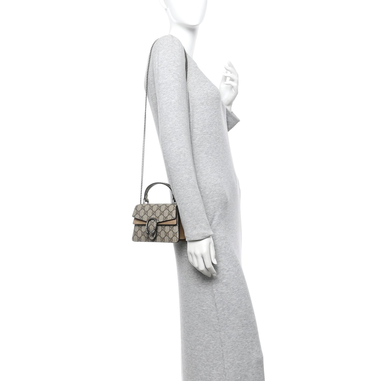 GG Supreme Monogram Mini Dionysus Top Handle Bag Taupe