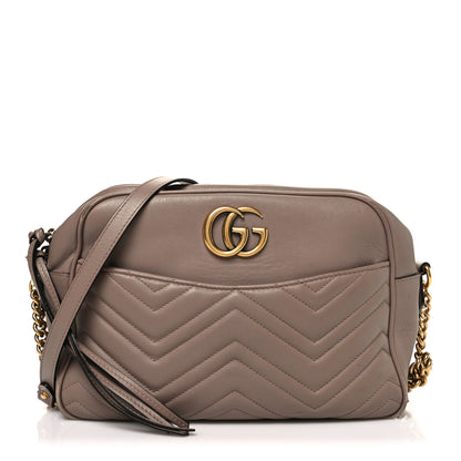 Gucci Calfskin Matelasse Medium GG Marmont Chain Shoulder Bag Porcelain Rose 1 of 12
