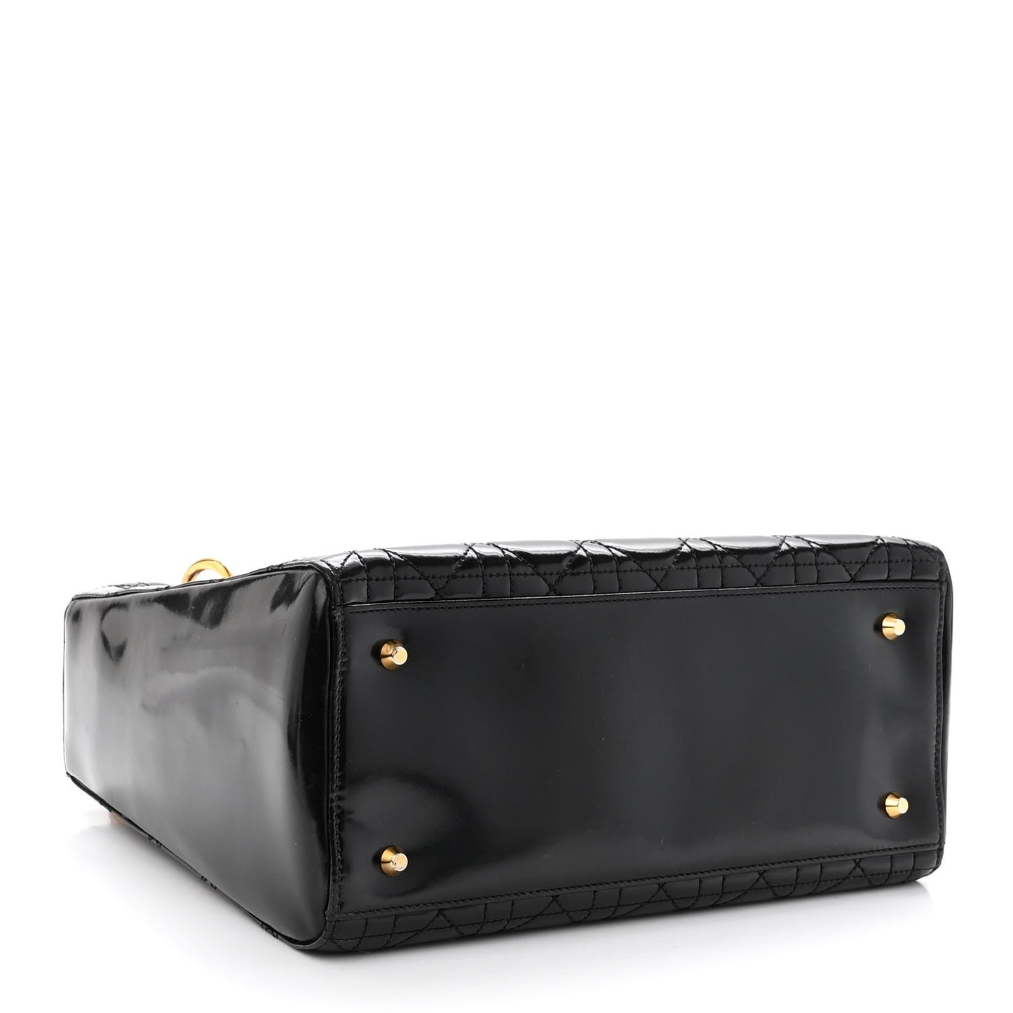 Patent Cannage Medium Lady Dior Black