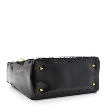 Christian Dior Patent Cannage Medium Lady Dior Black 4 of 10