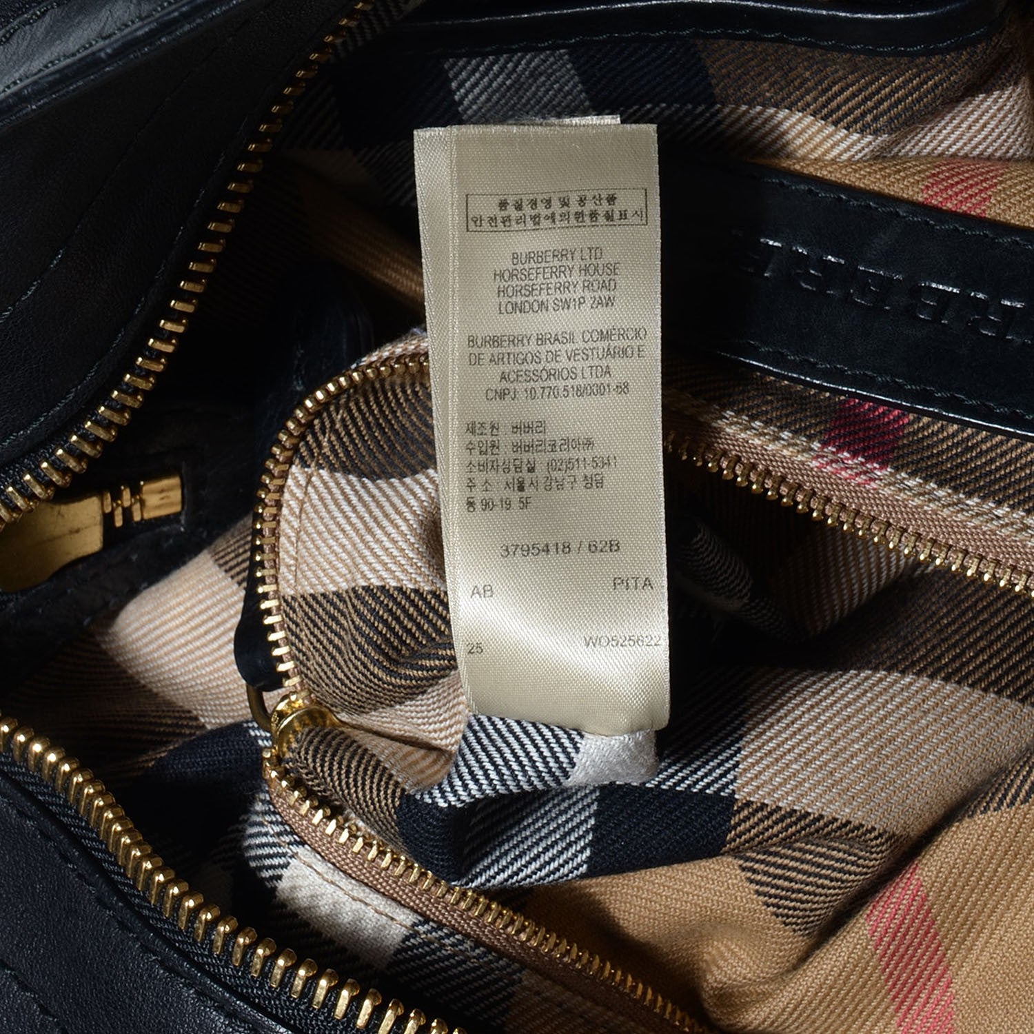 Burberry Vintage Washed Sheepskin Medium Bonington Tote Black 11 of 11