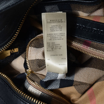 Burberry Vintage Washed Sheepskin Medium Bonington Tote Black 11 of 11