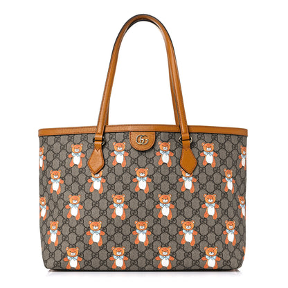 Gucci X KAI GG Supreme Monogram Medium Ophidia Shopping Tote Beige Vintage Sun Oil 1 of 10