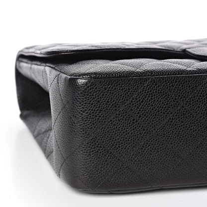 Chanel Caviar Quilted Jumbo Single Flap Black 8 of 11