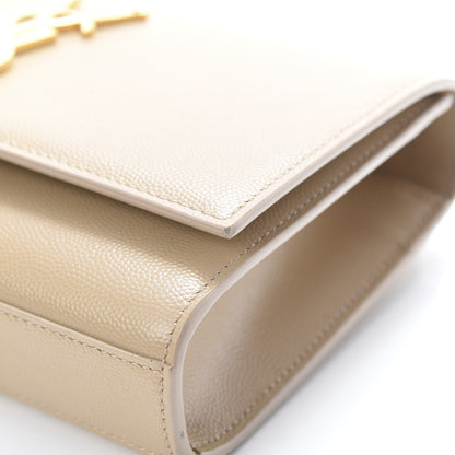 Saint Laurent Grain De Poudre Small Monogram Kate Satchel Nude Powder 11 of 13