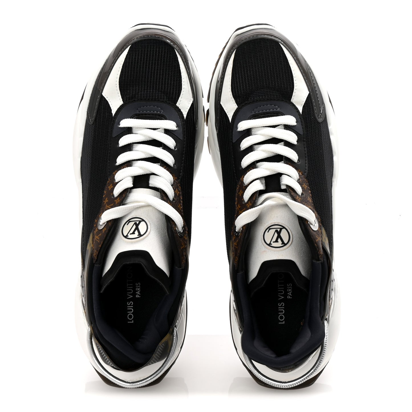 Monogram Calfskin Run 55 Sneakers 39 Black