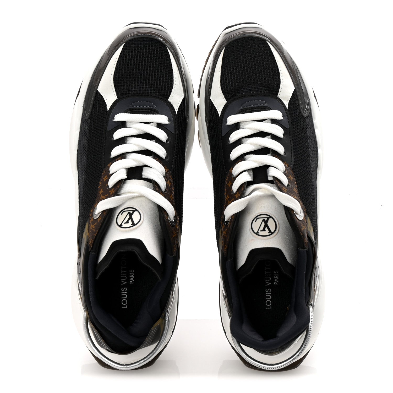 Louis Vuitton Monogram Calfskin Run 55 Sneakers 39 Black 2 of 9