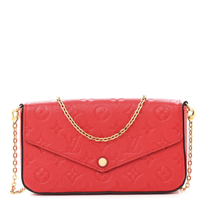 Louis Vuitton Empreinte Pochette Felicie Chain Wallet Cherry 1 of 14