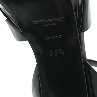 Saint Laurent Patent Tribute 105 Platform Sandals 38.5 Black 7 of 10