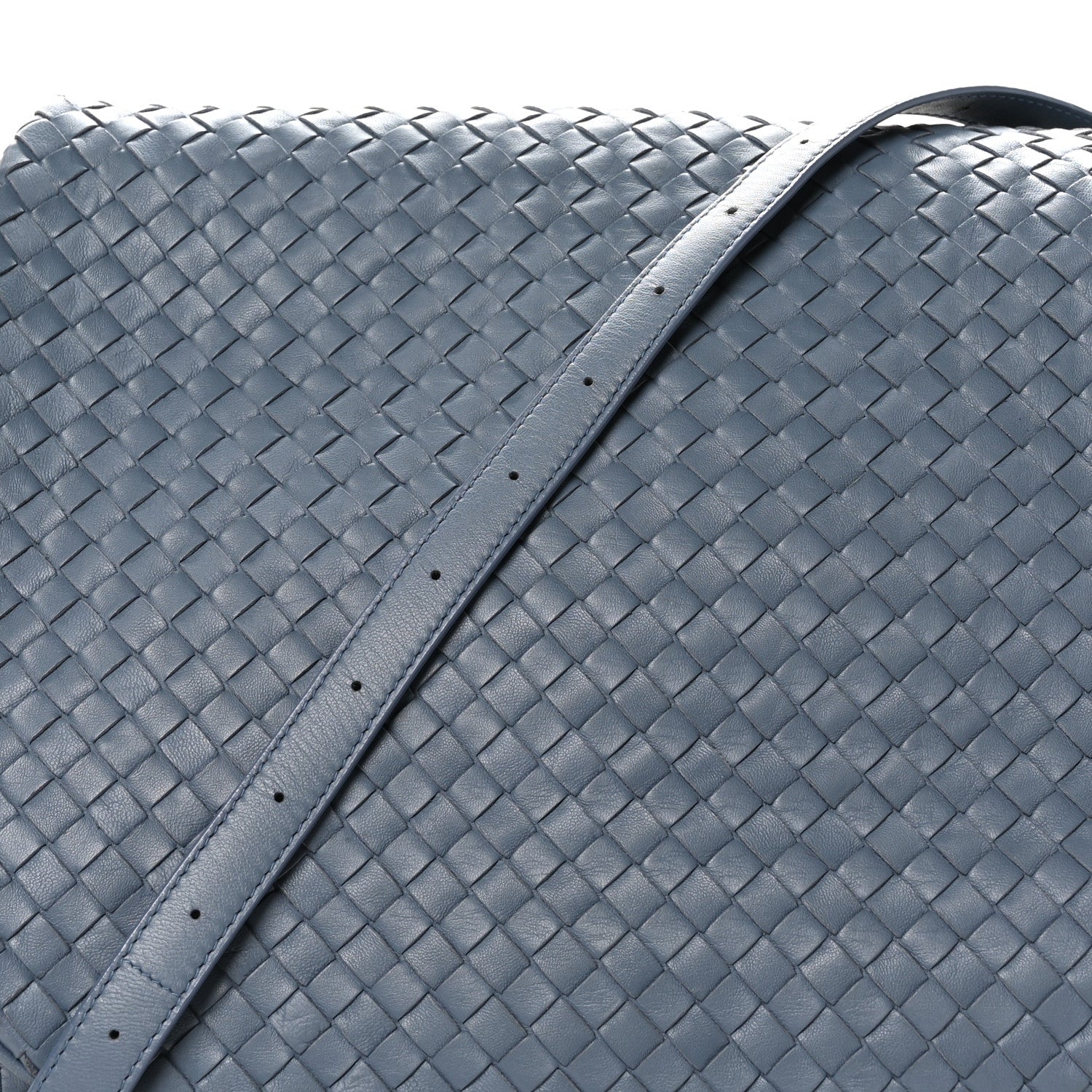 Bottega Veneta Nappa Intrecciato Messenger Bag Blue 7 of 10