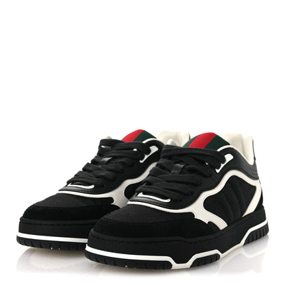 Gucci Calfskin Suede GG Monogram Re-Web Womens Sneakers 38 White Black 4 of 11