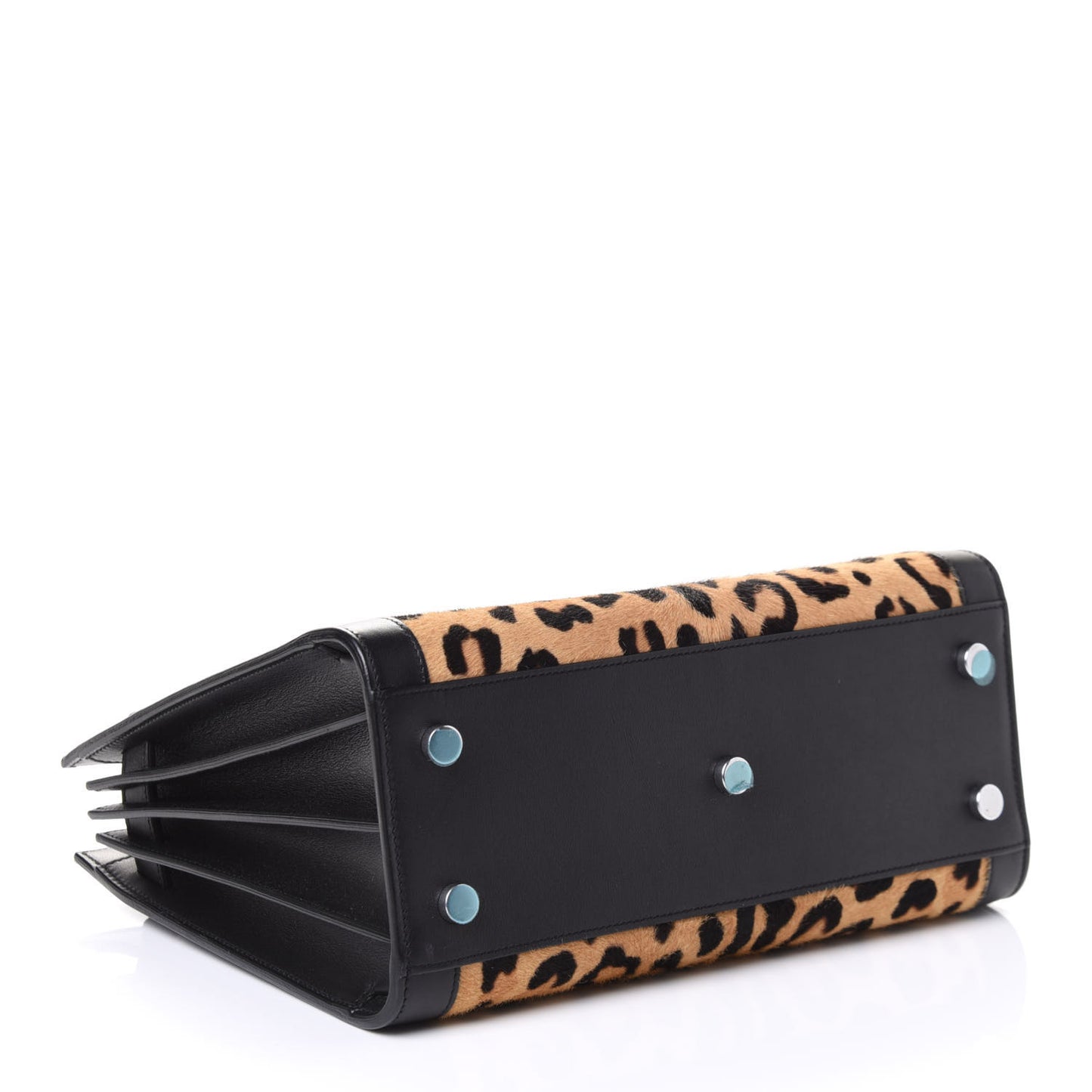 Pony Hair Leopard Print Baby Sac De Jour Black