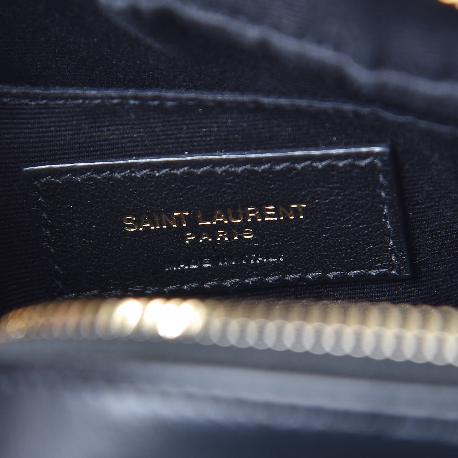 Saint Laurent Calfskin Matelasse Monogram Lou Camera Bag Black 8 of 12