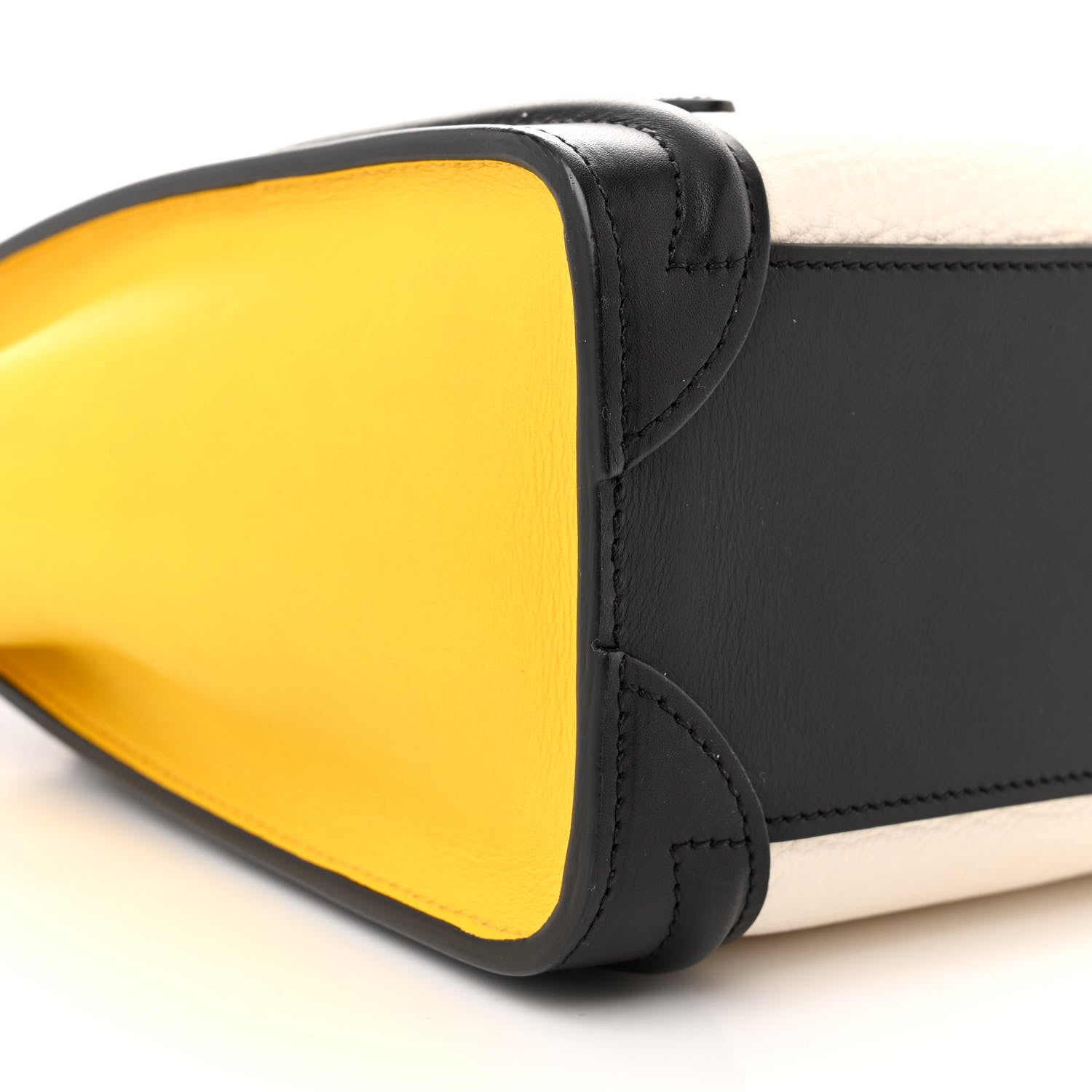 Celine Elephant Calfskin Nano Tri-Color Luggage Yellow 8 of 9