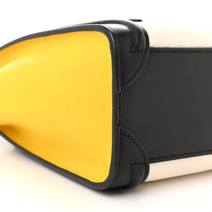 Celine Elephant Calfskin Nano Tri-Color Luggage Yellow 8 of 9