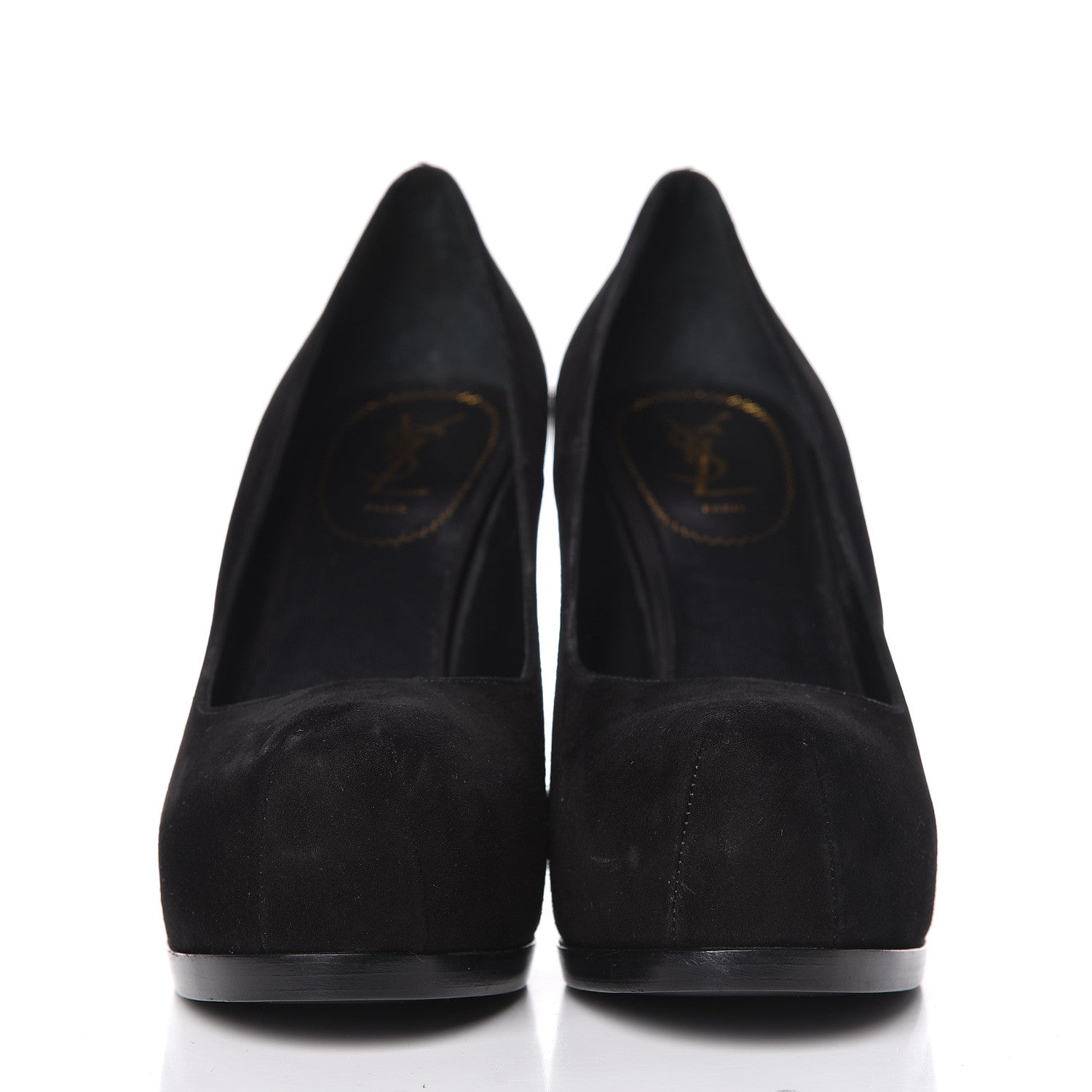 Saint Laurent Suede Calfskin Tribtoo 80 Pumps 39.5 Black 2 of 11