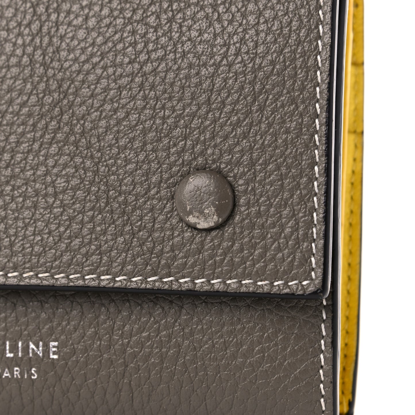 Drummed Calfskin Small Multifunction Folded Wallet Souris