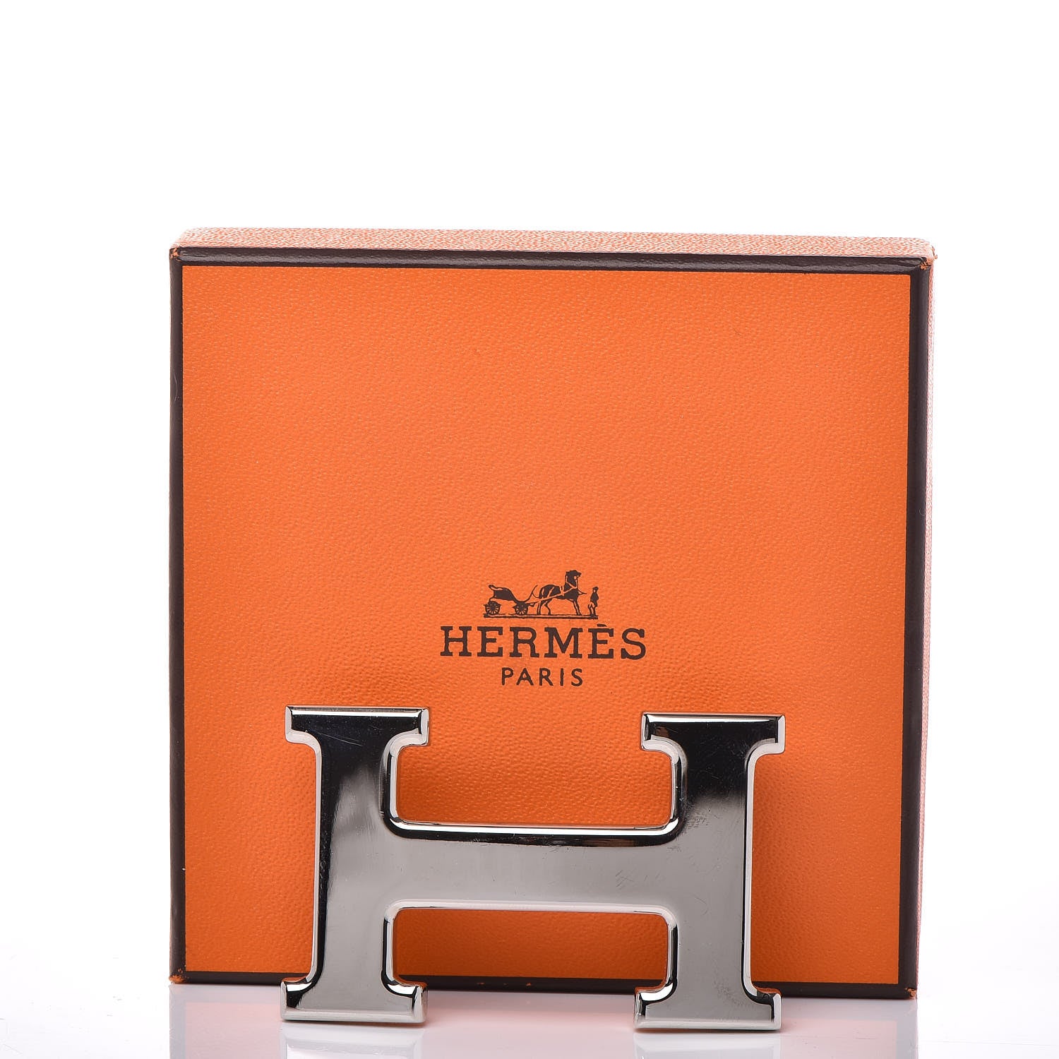 Hermes Polished Palladium 32mm H Belt Buckle Silver 4 of 4