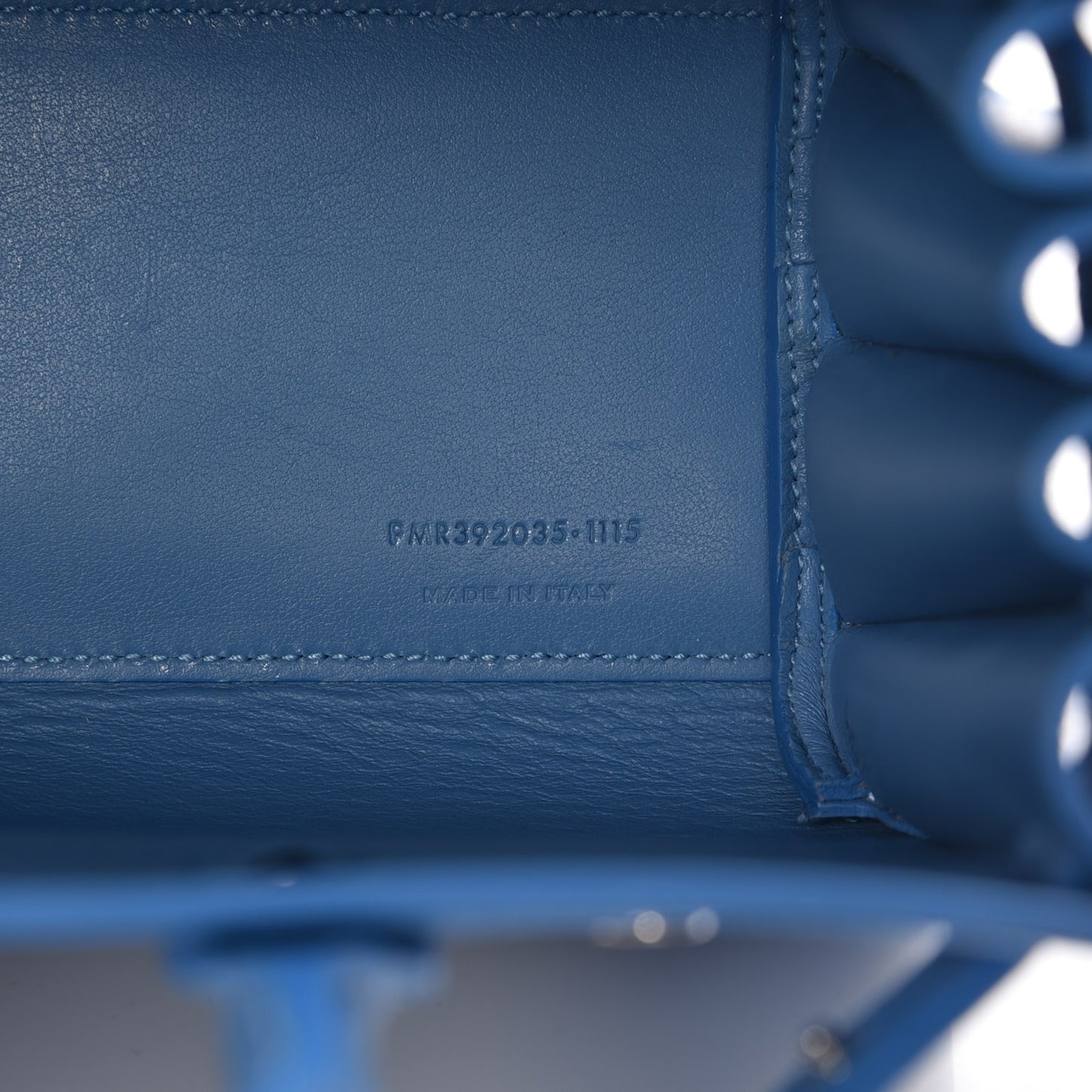 Grained Calfskin Nano Sac De Jour Blue Clair
